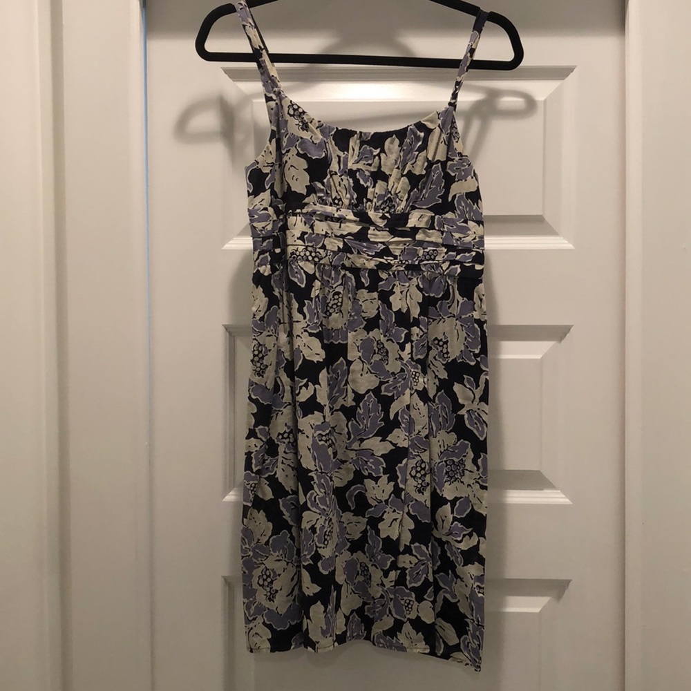 Ann Taylor LOFT Blue Floral Dress Size 0